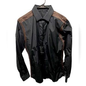 NWT Givenchy Men’s Black / Brown Dress Shirt